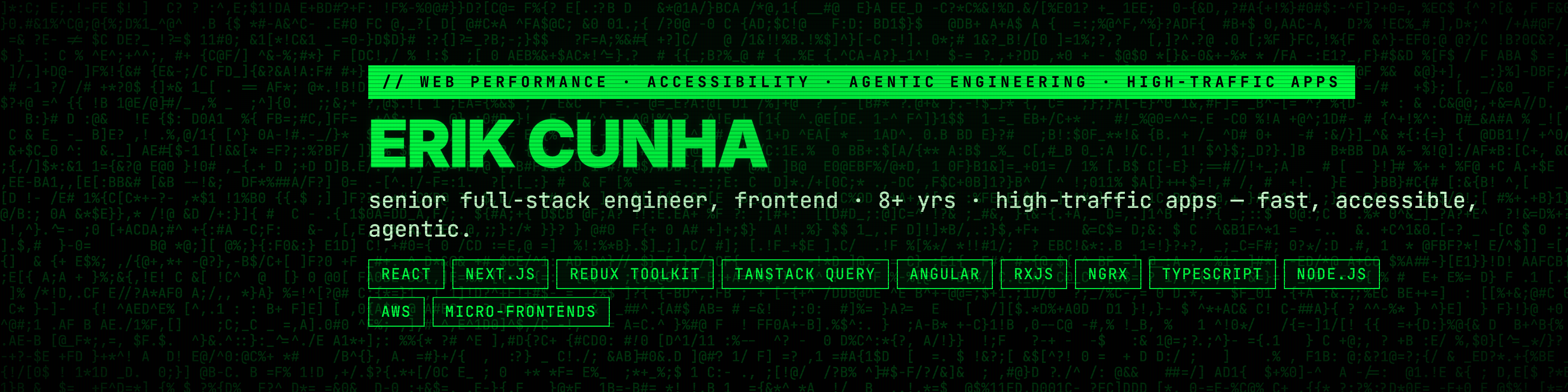 Erik Cunha — Senior Full-Stack Engineer