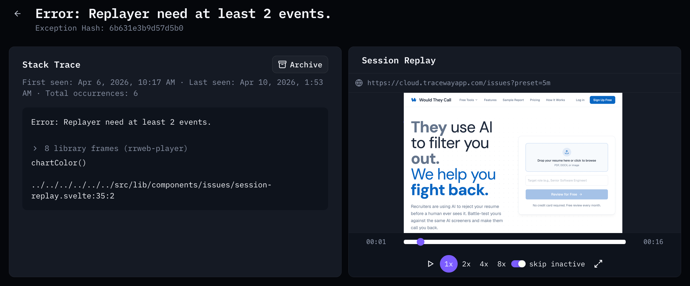 Session replay