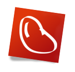 Easy ORM for PHP RedBeanPHP logo, a white bean on a red square.