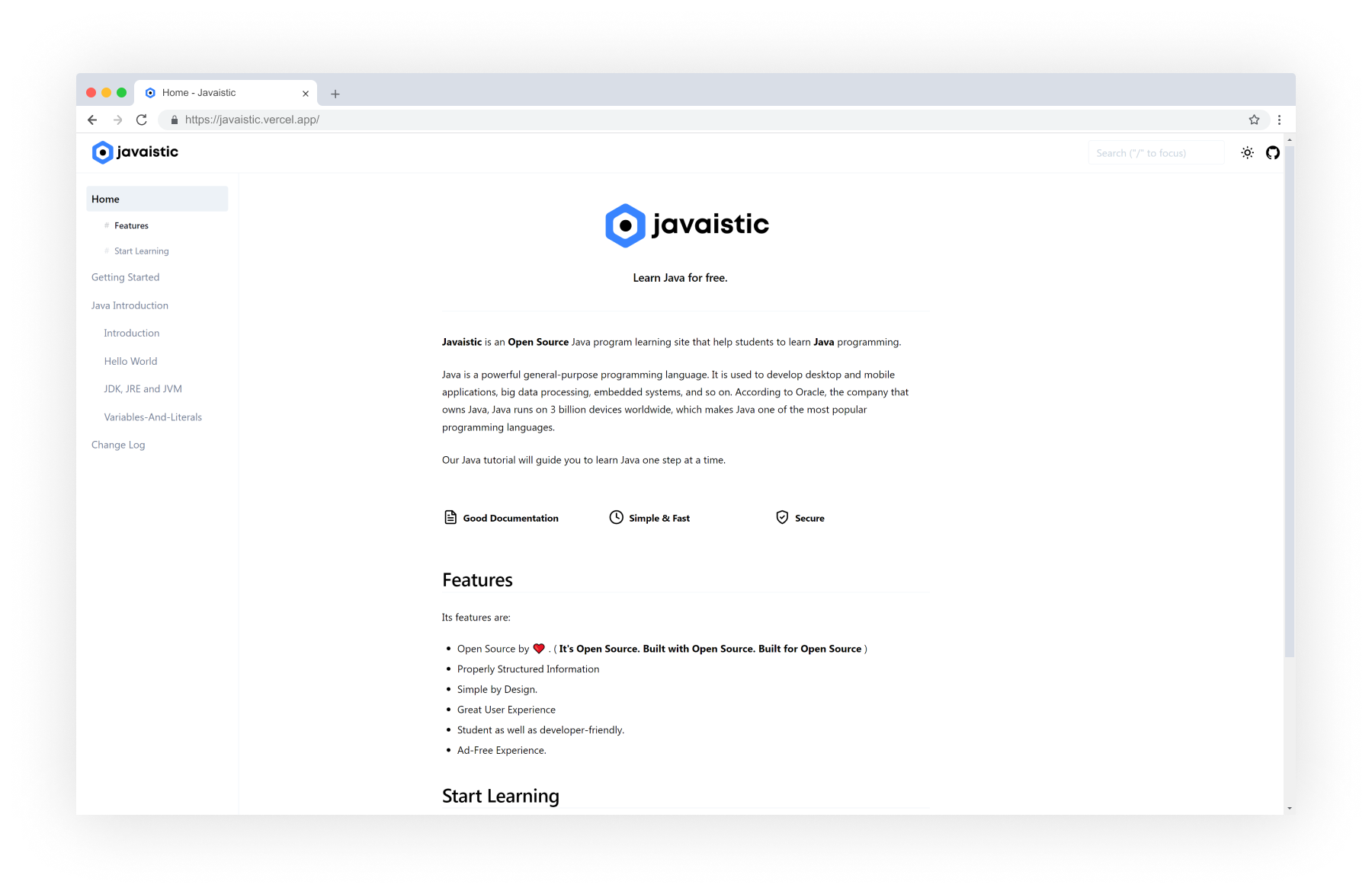 Javaistic Demo