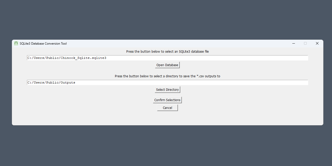 SQLite-to-CSV