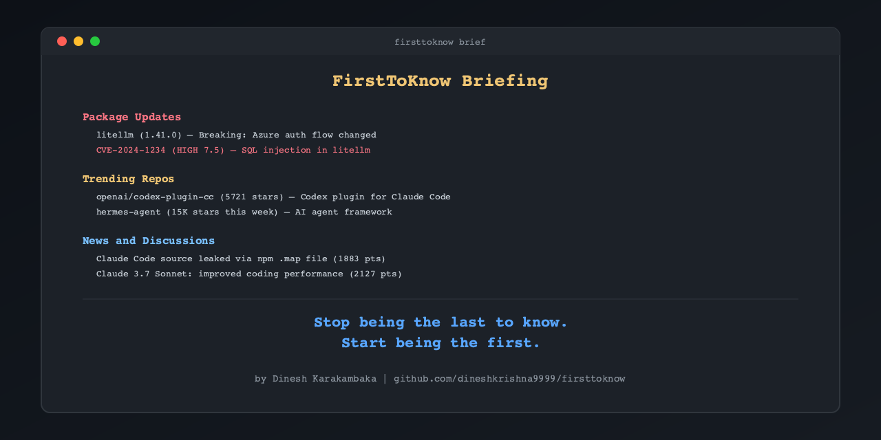 firsttoknow