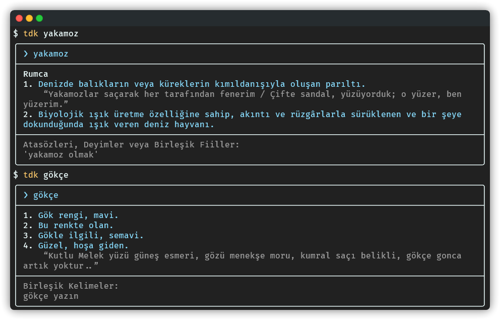 tdk-cli