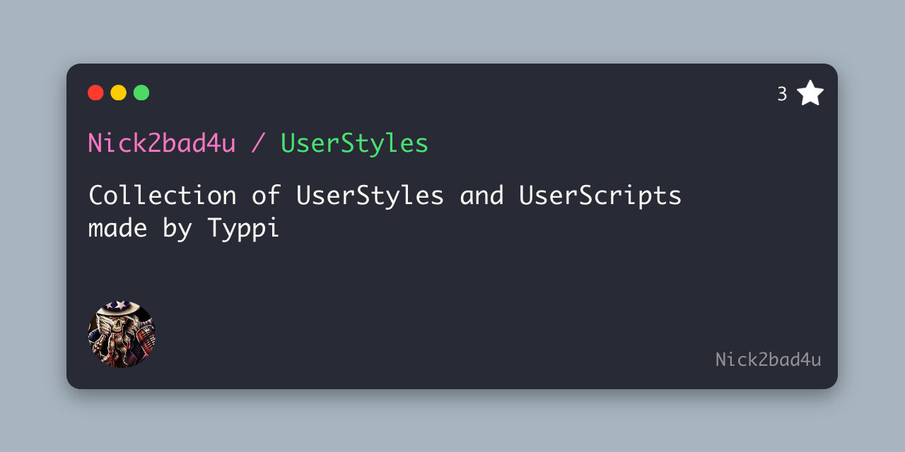 UserStyles