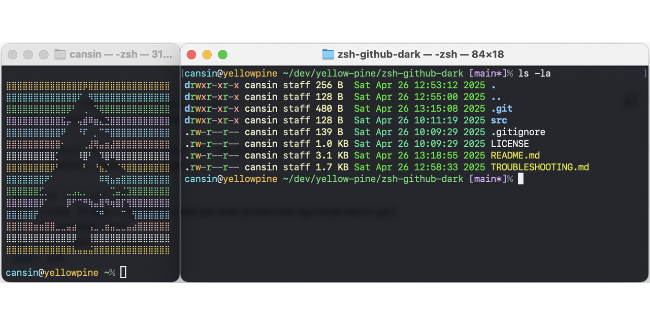 zsh-github-dark