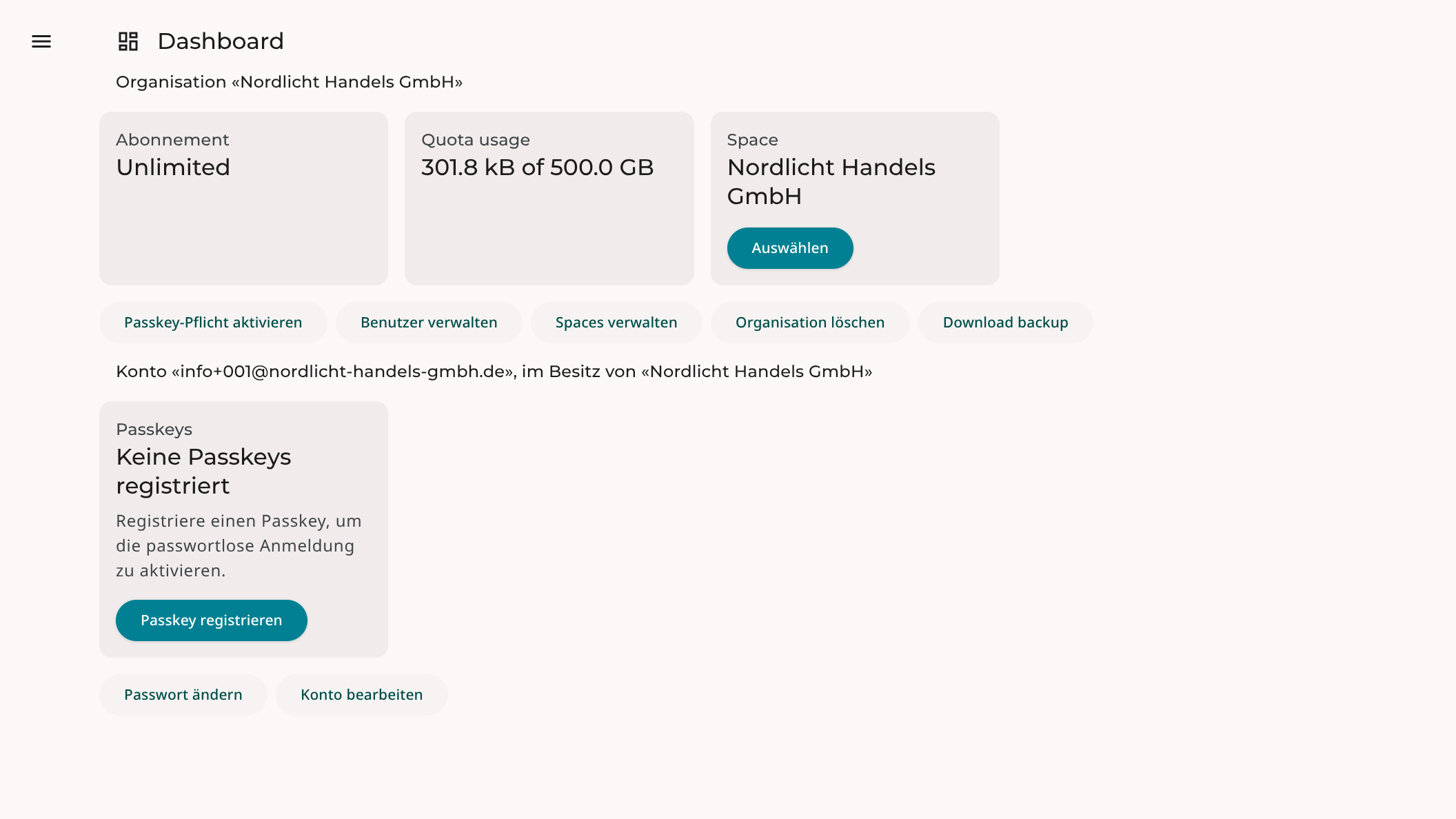 Screenshot of the SimpleDMS app