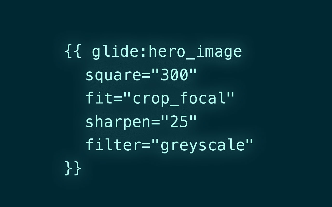 Antlers code calling a custom image with specific dimensions and parameters.