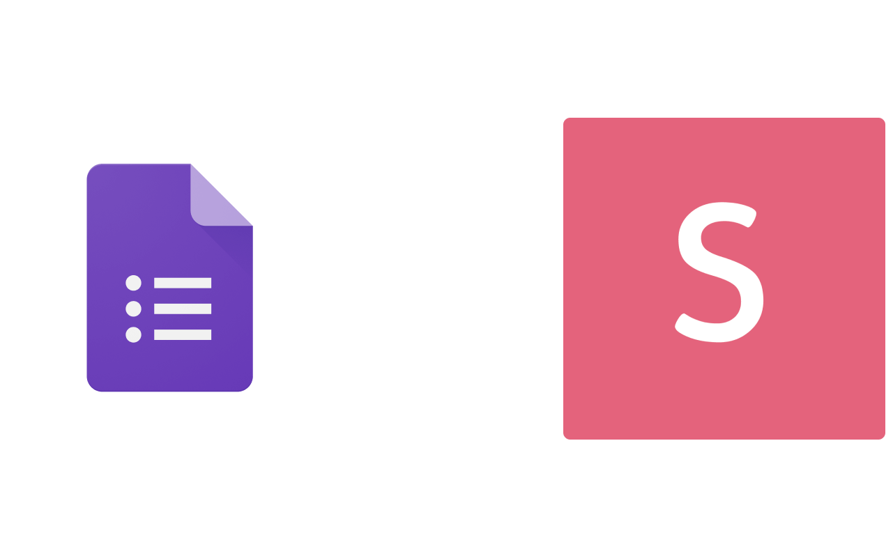 Google Forms and Slides shown together