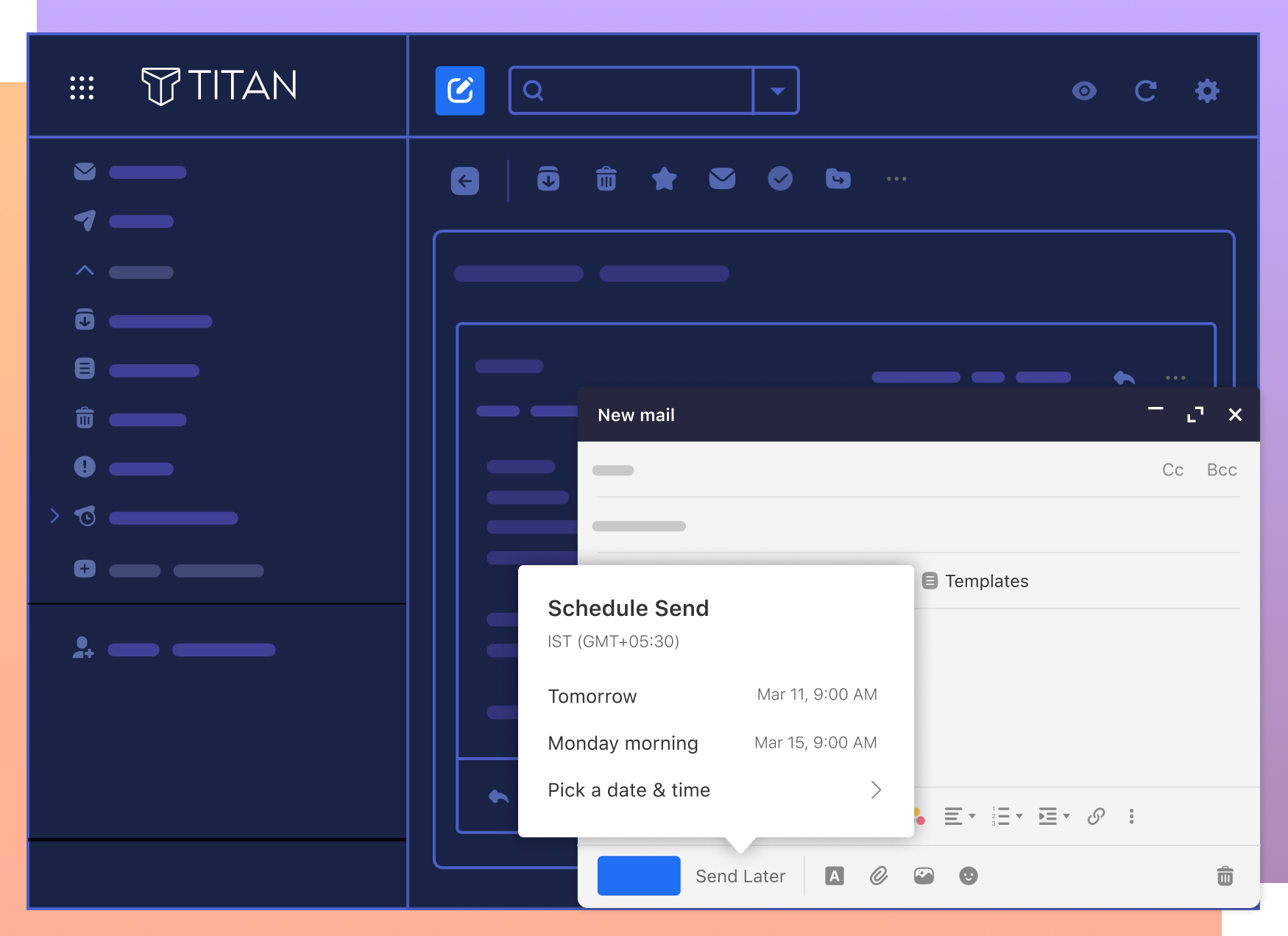 Schedule and send professional emails