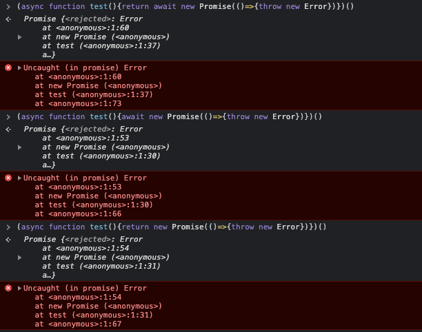 V8 DevTools showing stack traces