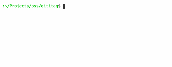 npx gititag example gif