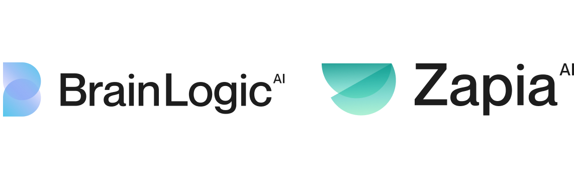 BrainLogic and Zapia logos