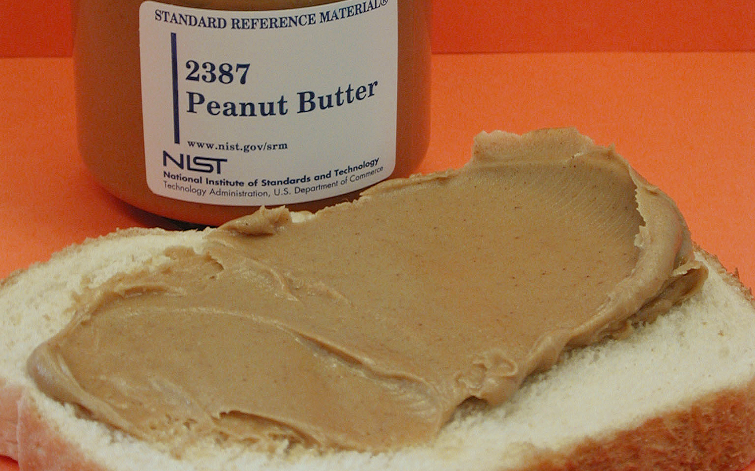 NIST SRM 2387, Peanut Butter, with white bread.