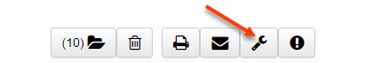 Wrench Icon for User Preferences. Illustration of the WRENCH icon that represents User Preferences.